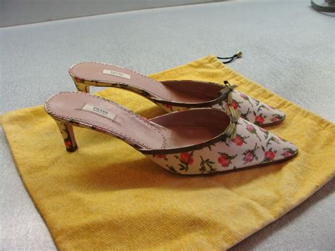 prada flower sandals|prada slide sandals kitten heel.